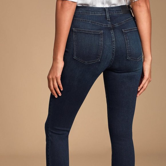 Pistola Aline High Rise Dark Wash Cropped Skinny Jeans sz25 - Picture 4 of 15